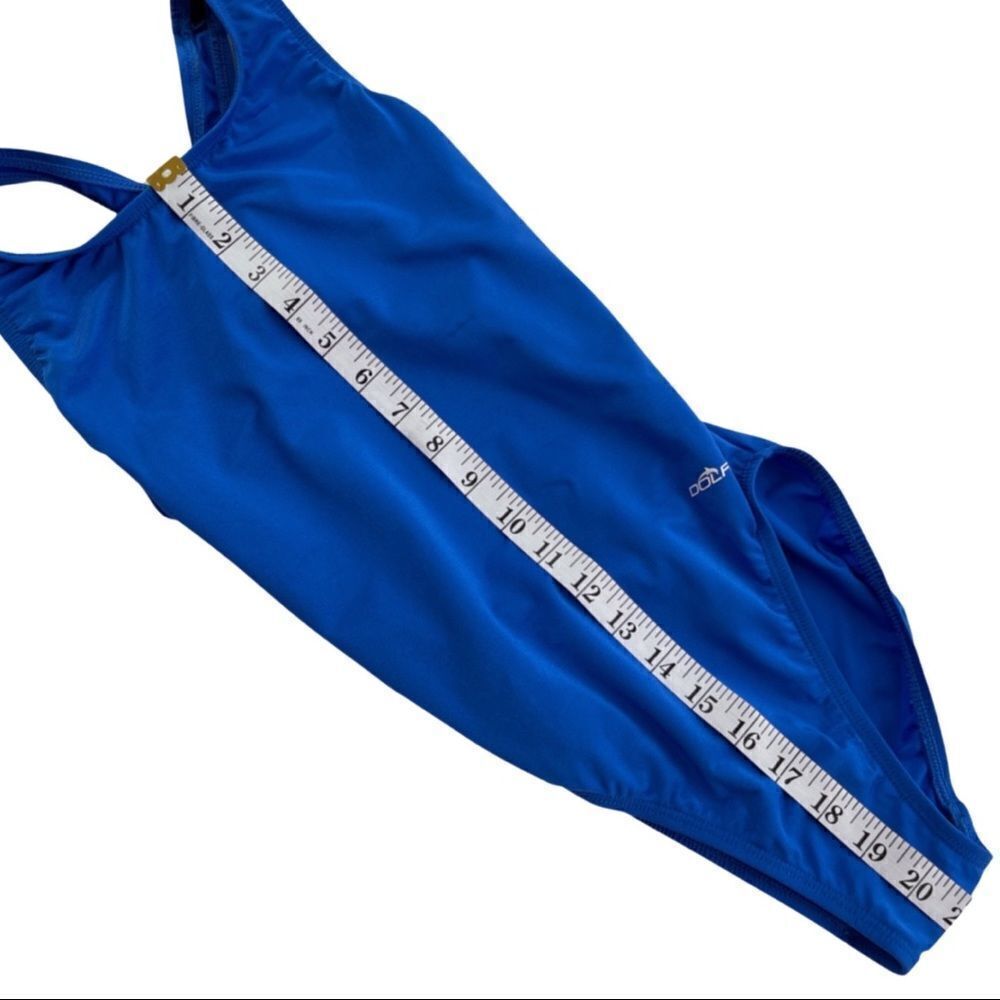 “Dolphin Ocean” Racing Solid Performance Back One Piece Swimsuit • NWT - Picture 10 of 14